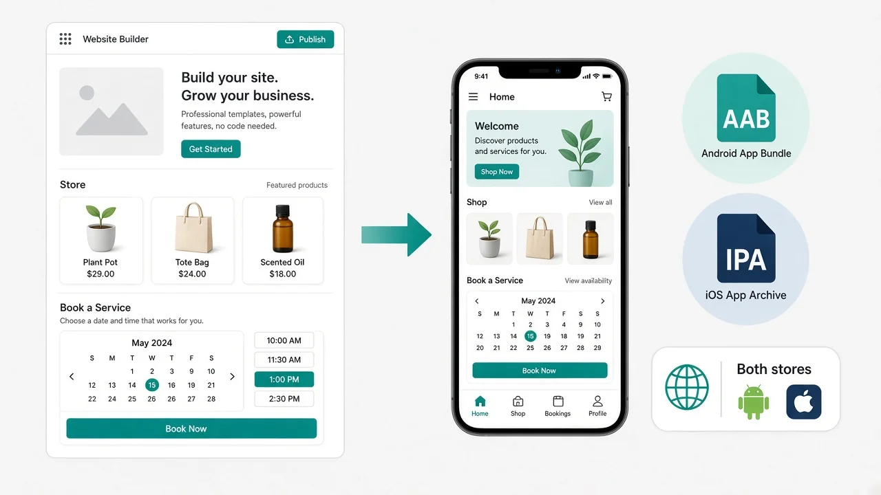 Convert Wix to a Mobile App in 2026 (No Rebuild, Both Stores)