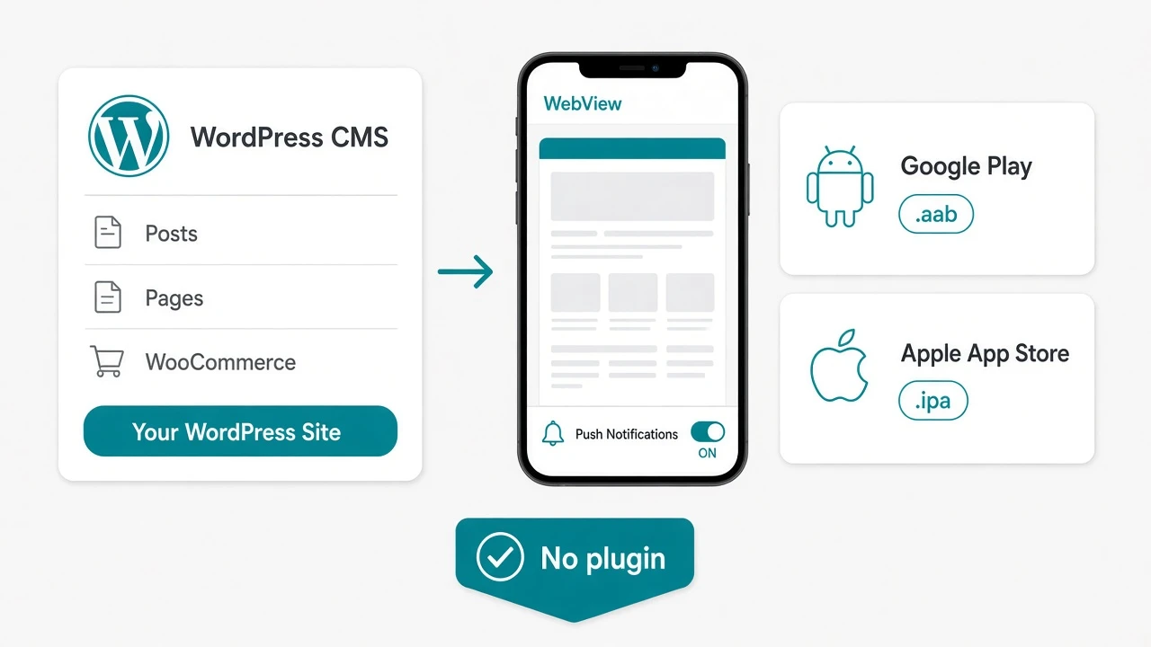 Convert WordPress to a Mobile App in 2026 (No Plugin, Both Stores)